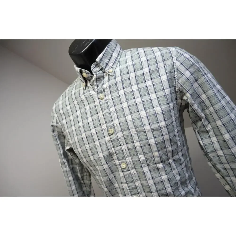 J Crew Slim Fit Casual Button Up Dress Shirt‎ Plaid Long Sleeve Mens XS XSMALL